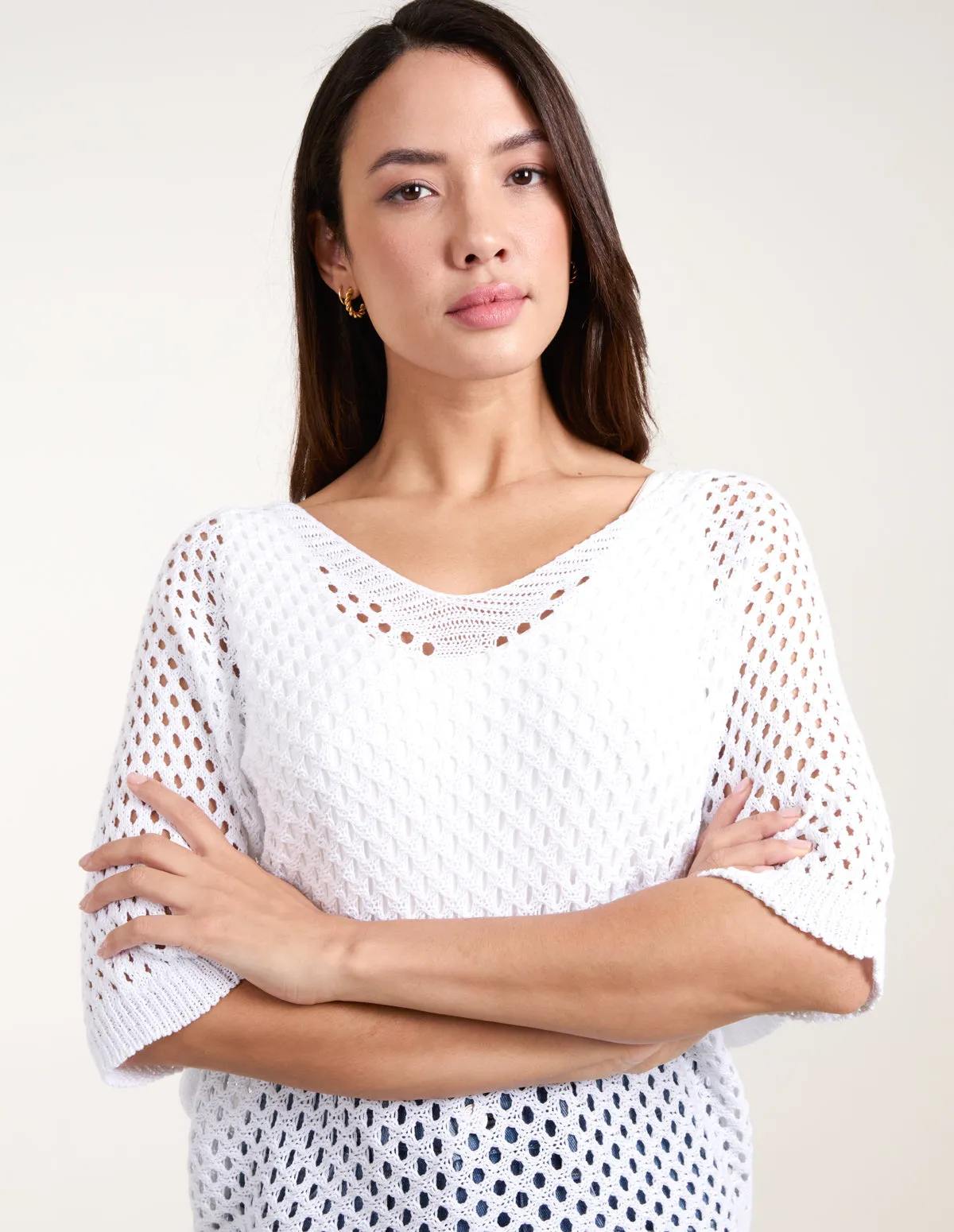 Crochet V Neck Top sold by Blue Vanilla product image thumbnail 3