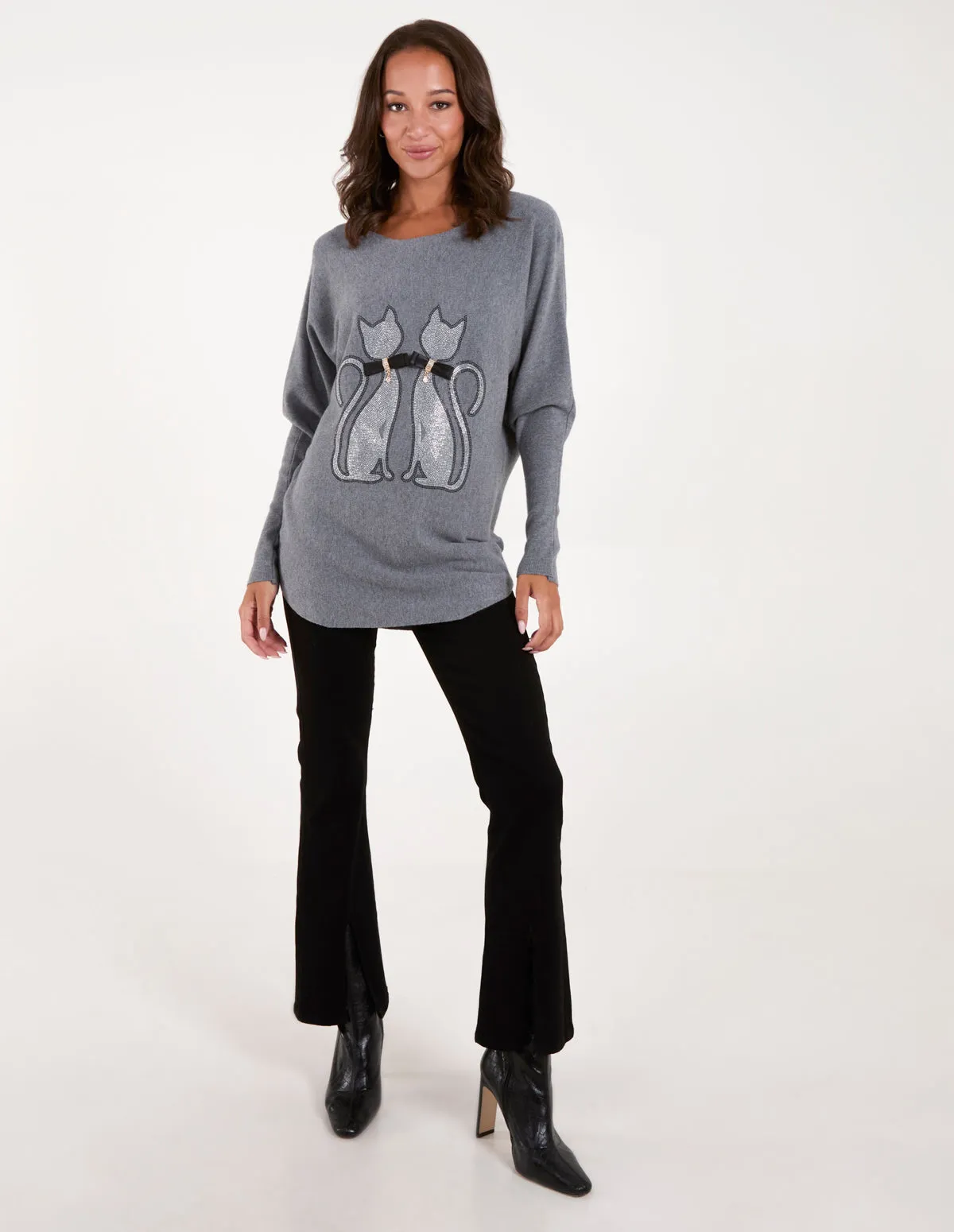 Embellished Cat Jumper sold by Blue Vanilla product image thumbnail 2
