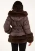 Faux Fur Trim Belted Puffer Coat sold by Blue Vanilla