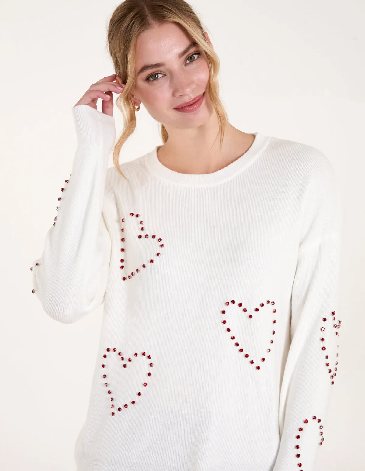 Rhinestone Heart Jumper sold by Blue Vanilla product image thumbnail 2