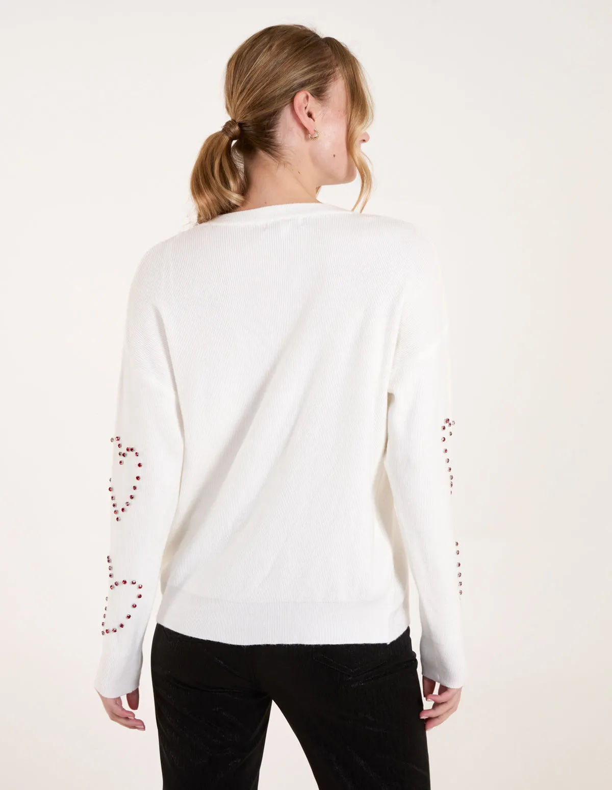 Rhinestone Heart Jumper sold by Blue Vanilla product image thumbnail 4