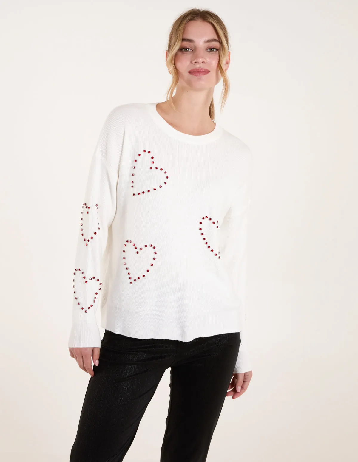 Rhinestone Heart Jumper sold by Blue Vanilla