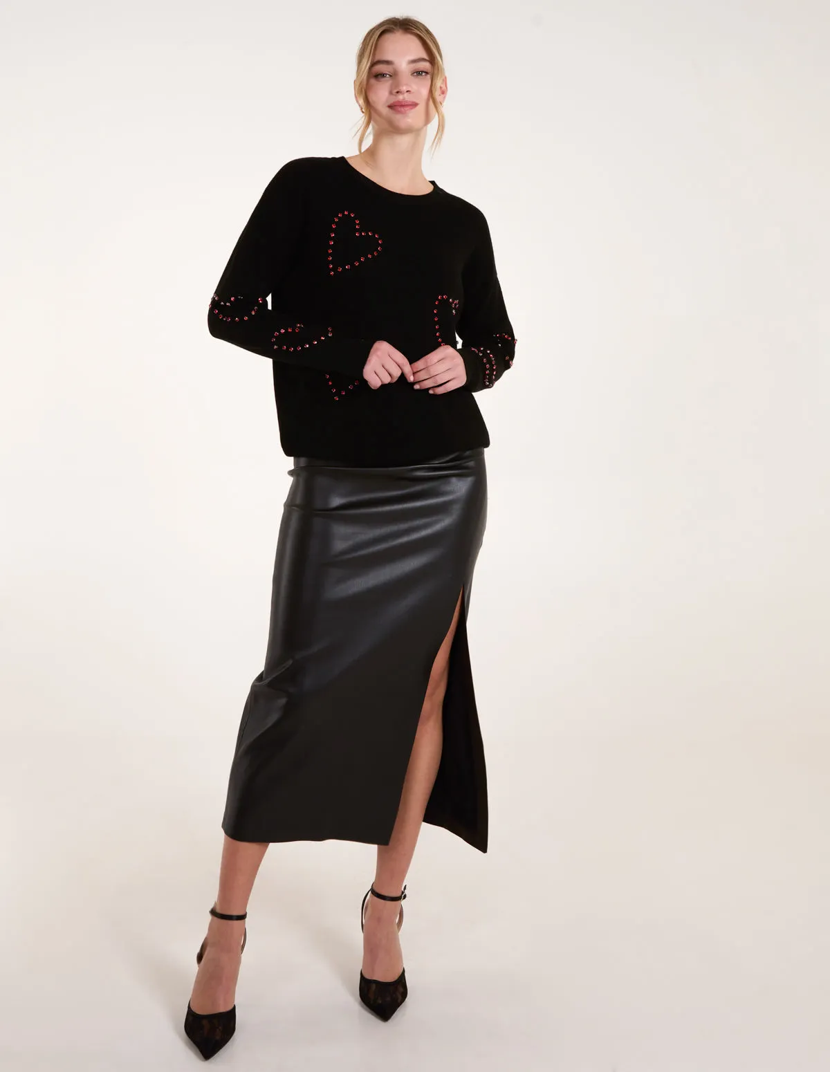 Rhinestone Heart Jumper sold by Blue Vanilla product image thumbnail 3