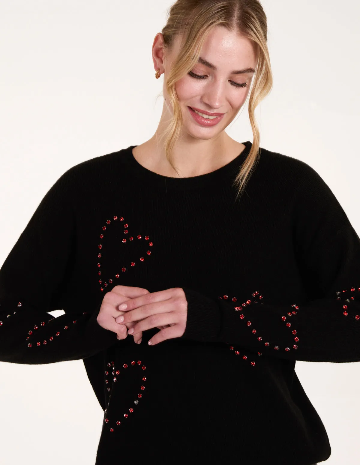 Rhinestone Heart Jumper sold by Blue Vanilla product image thumbnail 2