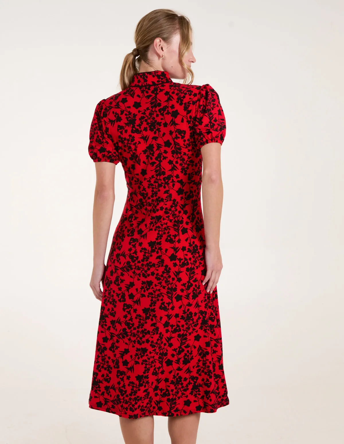 Cheongsam Floral Mandarin Collar Floral Midi Dress sold by Blue Vanilla product image thumbnail 4
