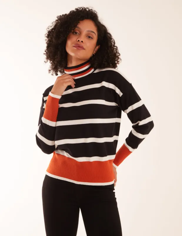Sport Stripe High Neck Jumper sold by Blue Vanilla
