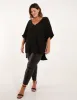 Curve Batwing Top With Sequin Neck Trim sold by Blue Vanilla