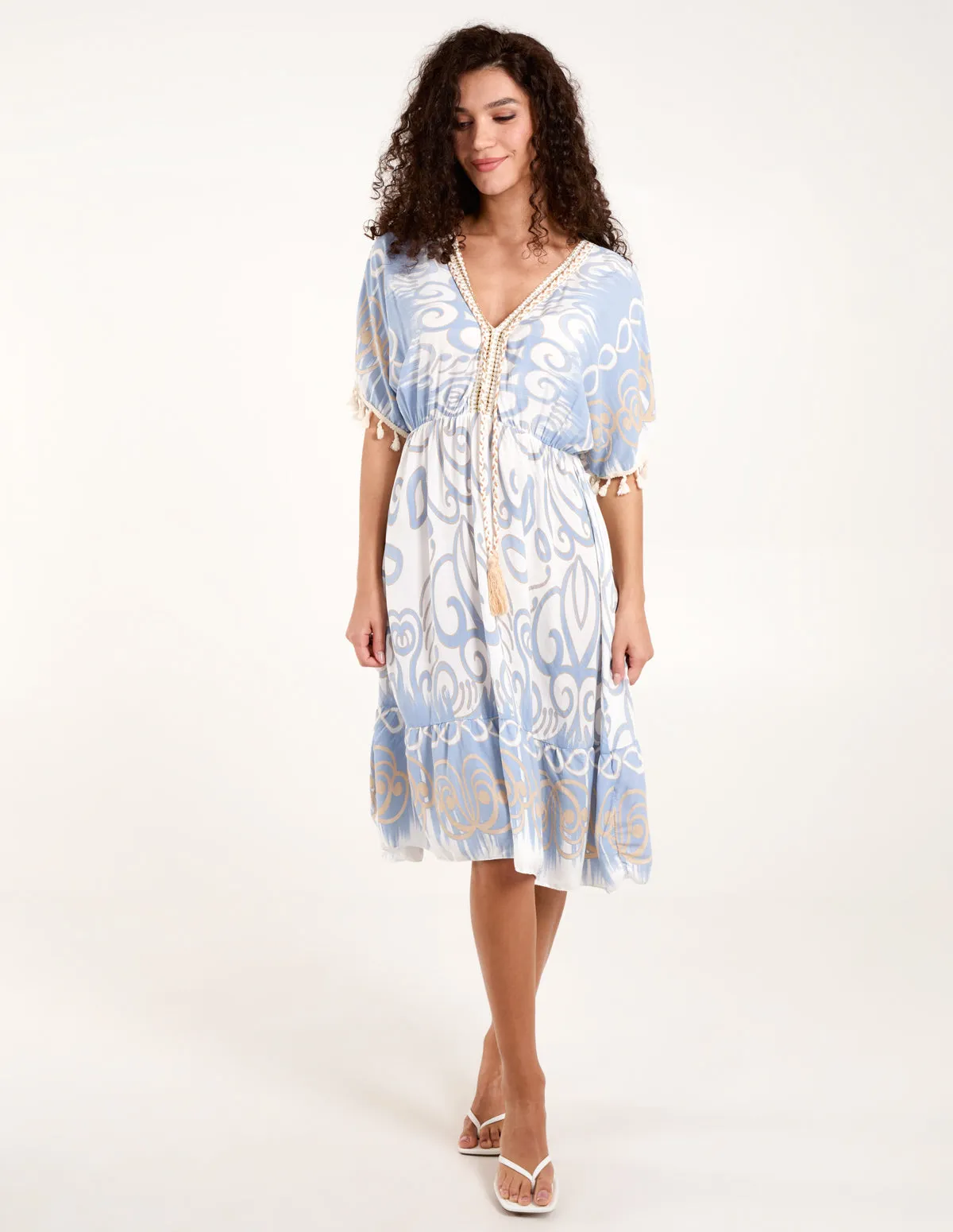 Tassel And Gold Trim Dress sold by Blue Vanilla product image thumbnail 3