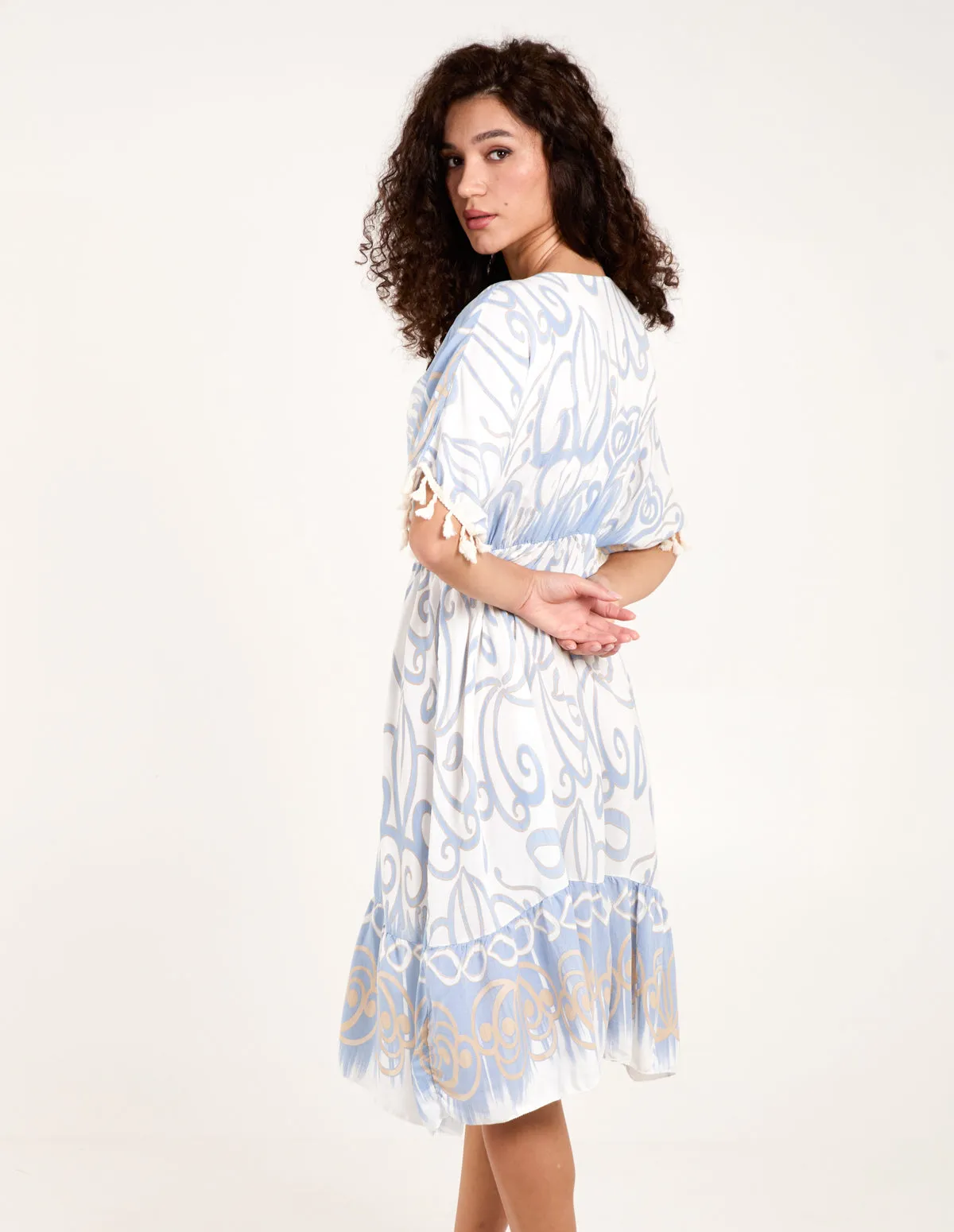 Tassel And Gold Trim Dress sold by Blue Vanilla product image thumbnail 5