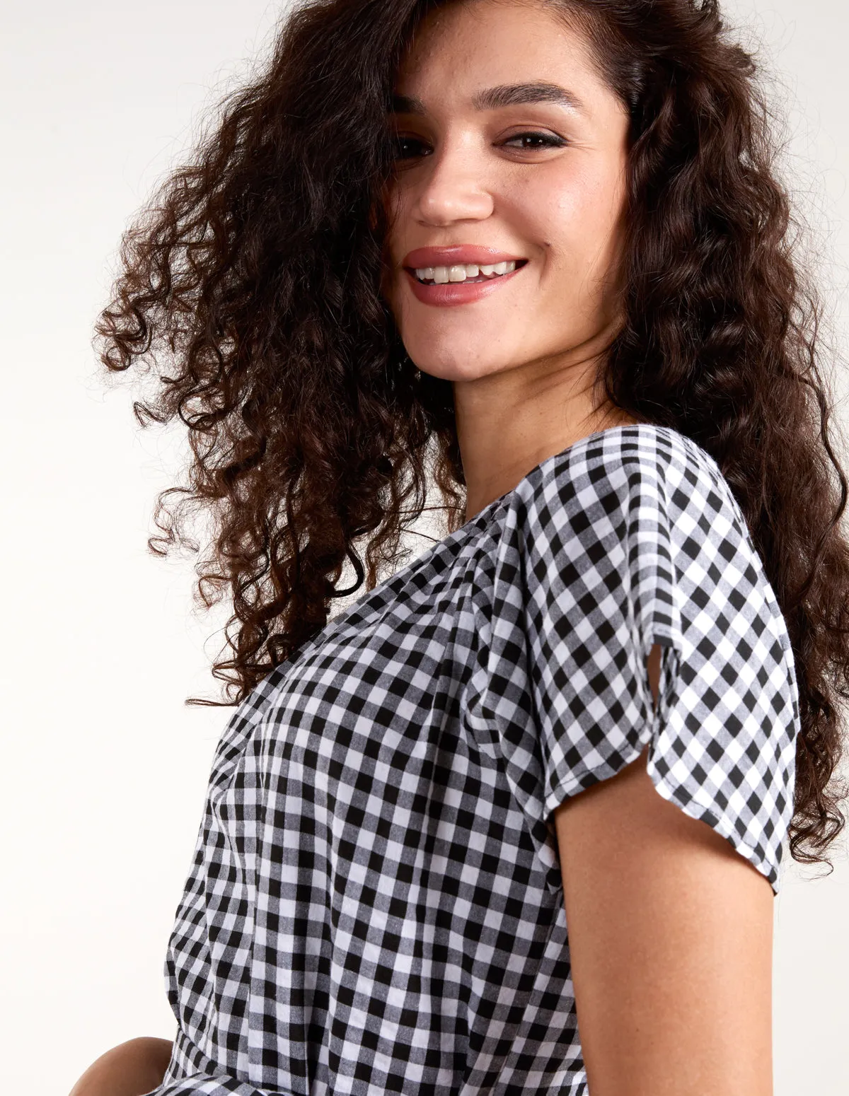 Gingham Mini Dress sold by Blue Vanilla product image thumbnail 4