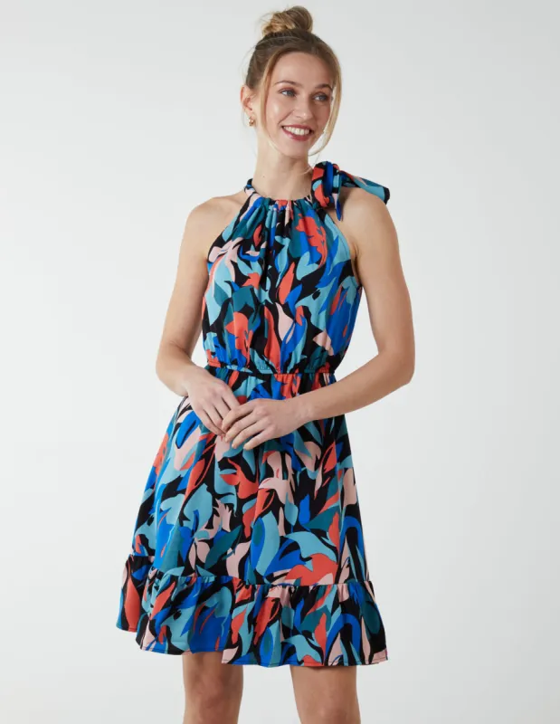 Tie Neck Halter Dress sold by Blue Vanilla