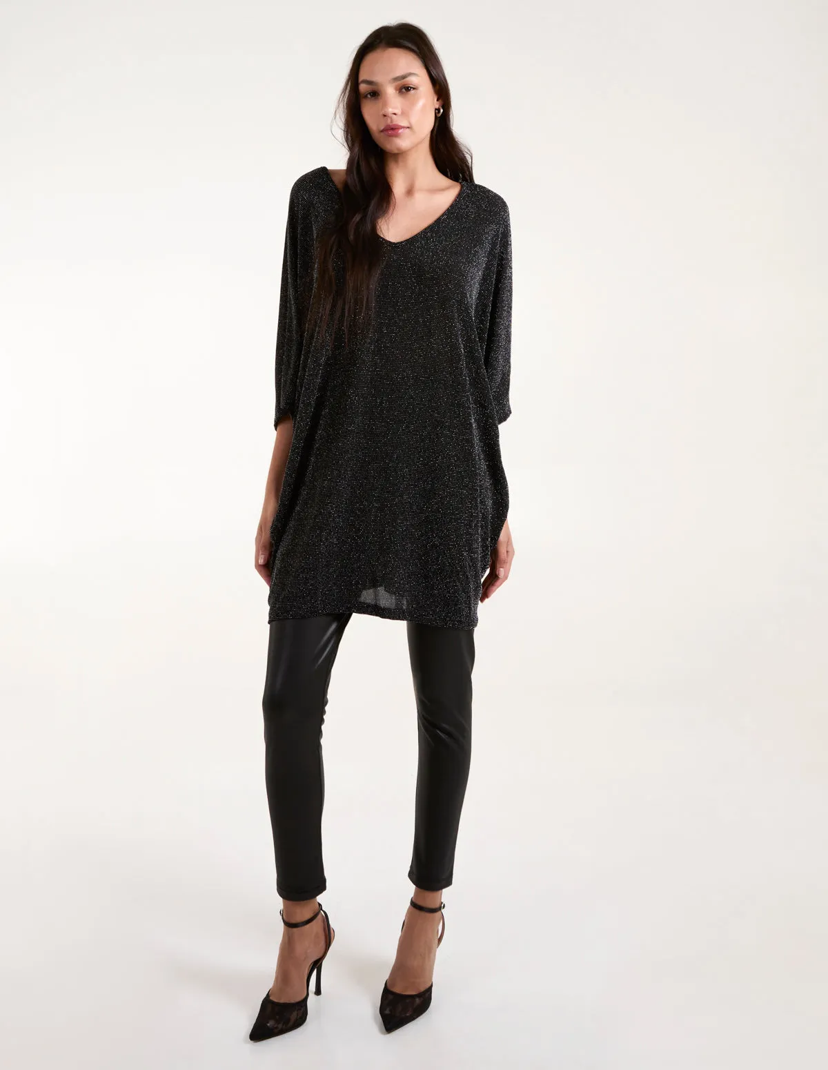 Double V Metallic Tunic sold by Blue Vanilla product image thumbnail 3