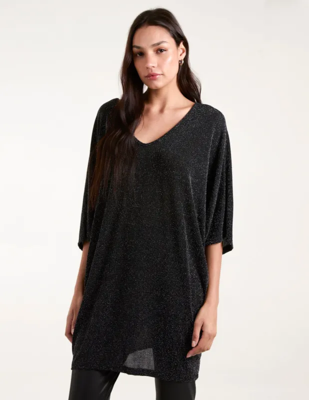Double V Metallic Tunic sold by Blue Vanilla