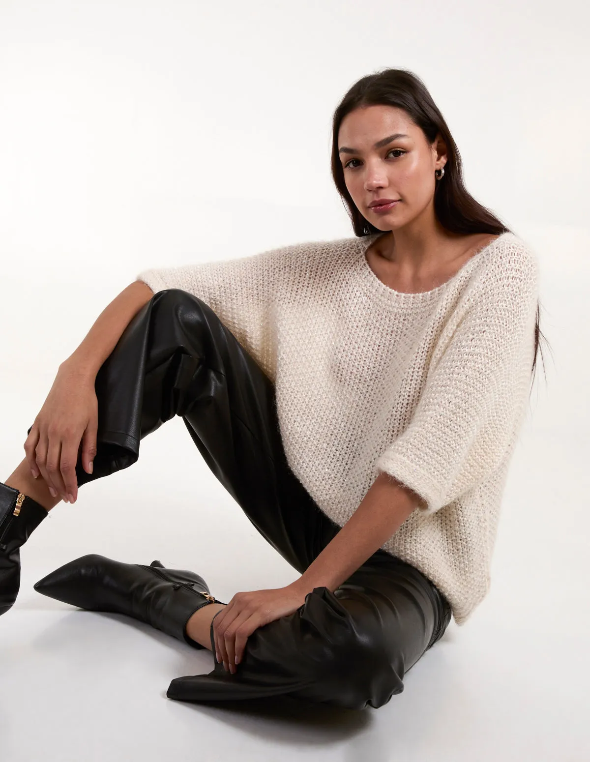 Fluffy Textured Knit Jumper sold by Blue Vanilla product image thumbnail 2