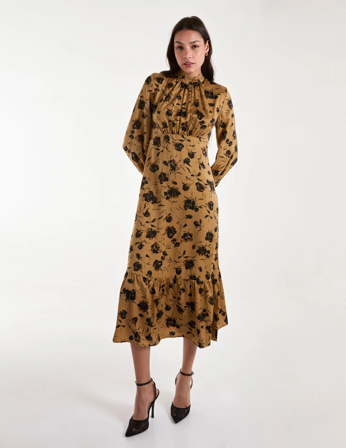 High Neck Midi Dress With Tier sold by Blue Vanilla product image thumbnail 3