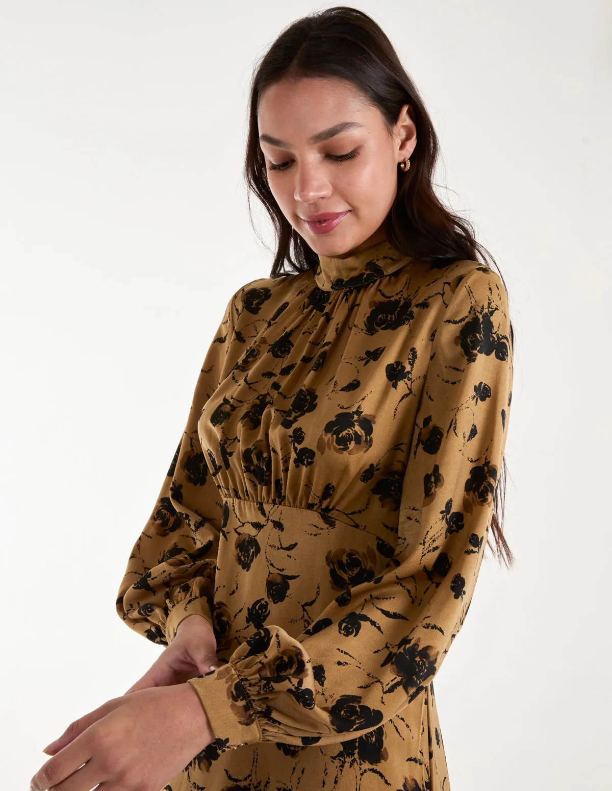 High Neck Midi Dress With Tier sold by Blue Vanilla product image thumbnail 2