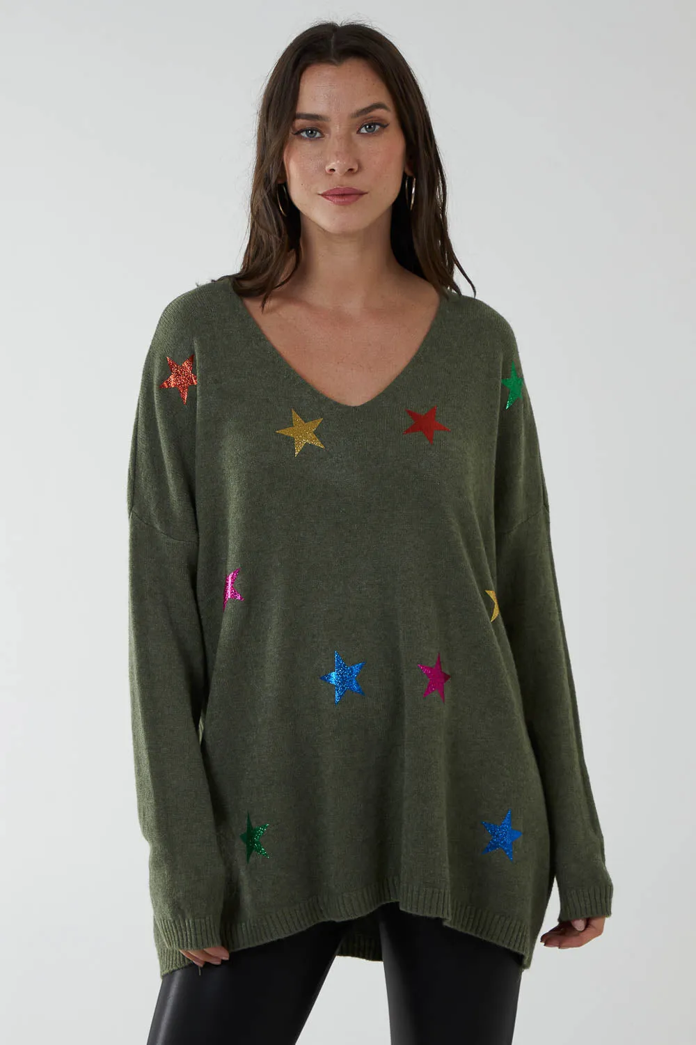 Multi Star Fine Knit Jumper sold by Blue Vanilla