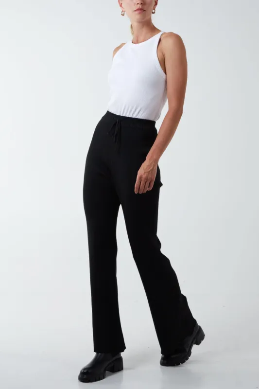 Wide Leg Ribbed Trousers sold by Blue Vanilla