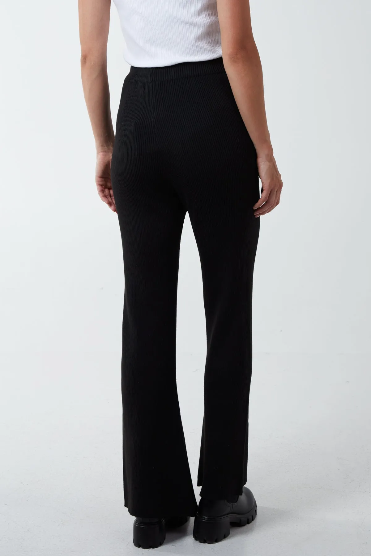 Wide Leg Ribbed Trousers sold by Blue Vanilla product image thumbnail 4