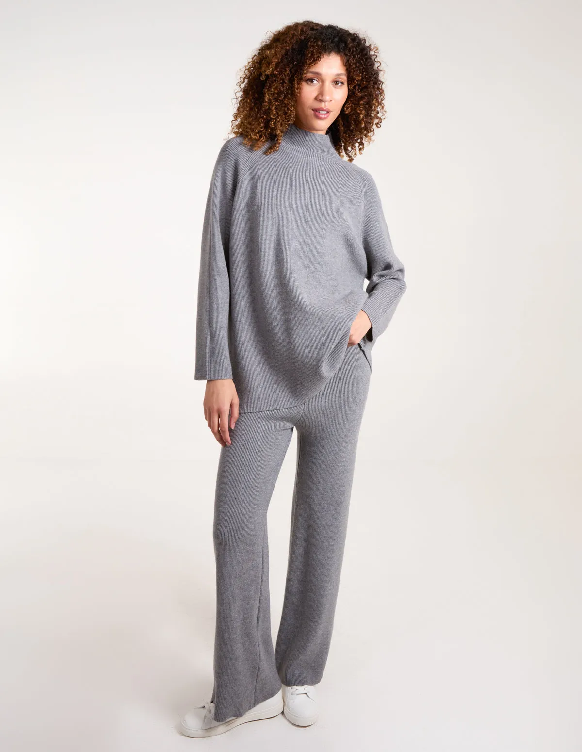 Ribbed High Neck Co-Ord Set sold by Blue Vanilla