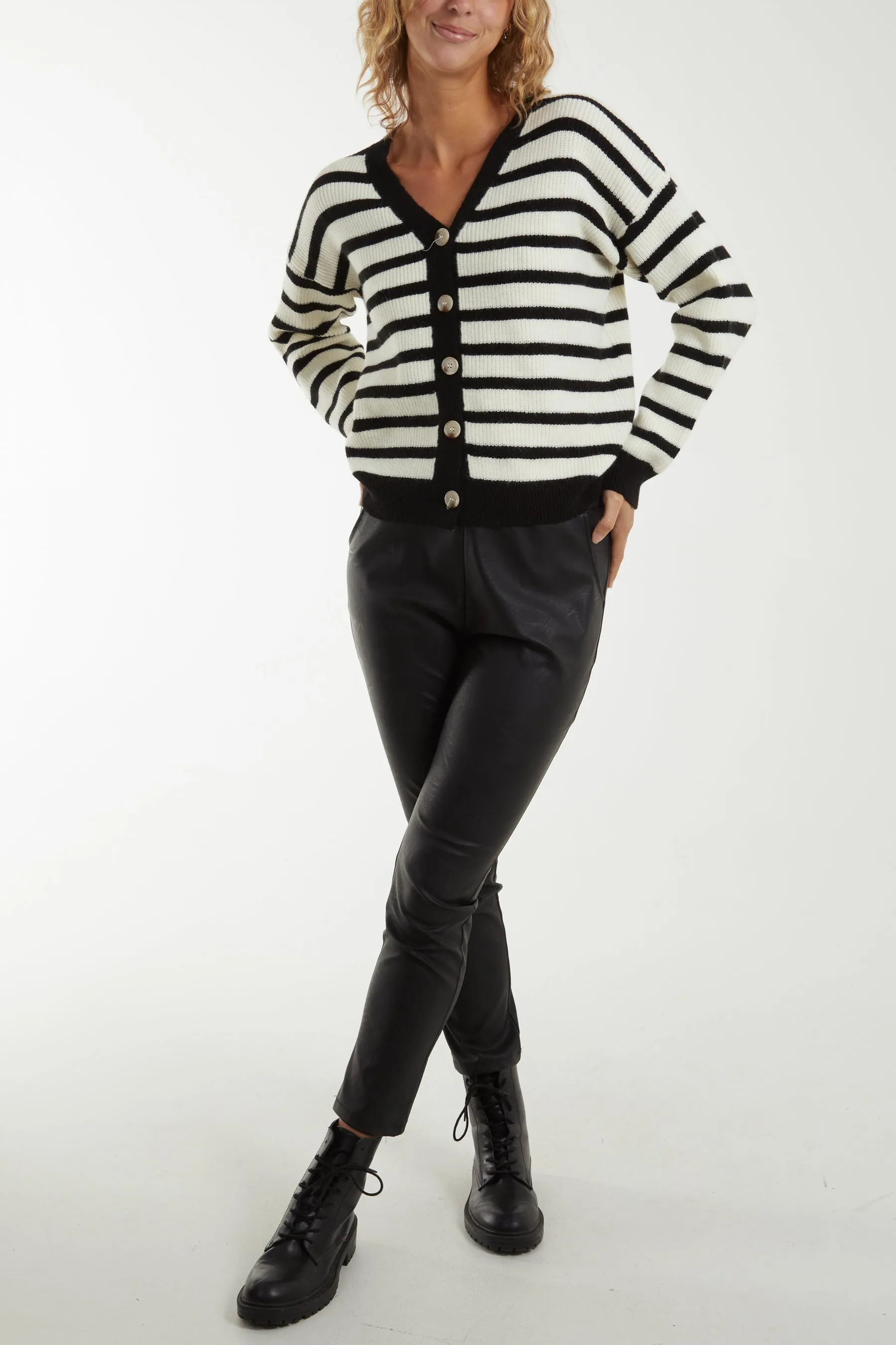 Stripe Print Button Up Cardi sold by Blue Vanilla product image thumbnail 2