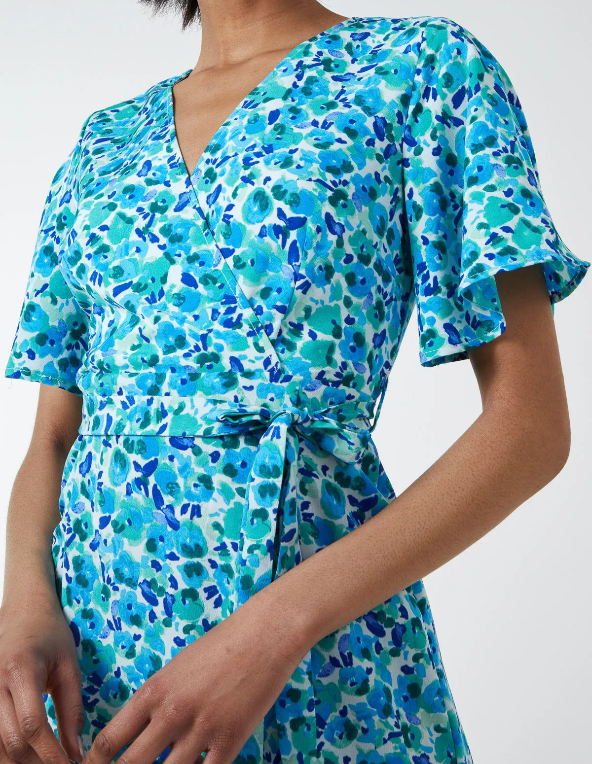 Angel Sleeve Asymmetric Maxi Dress sold by Blue Vanilla product image thumbnail 4