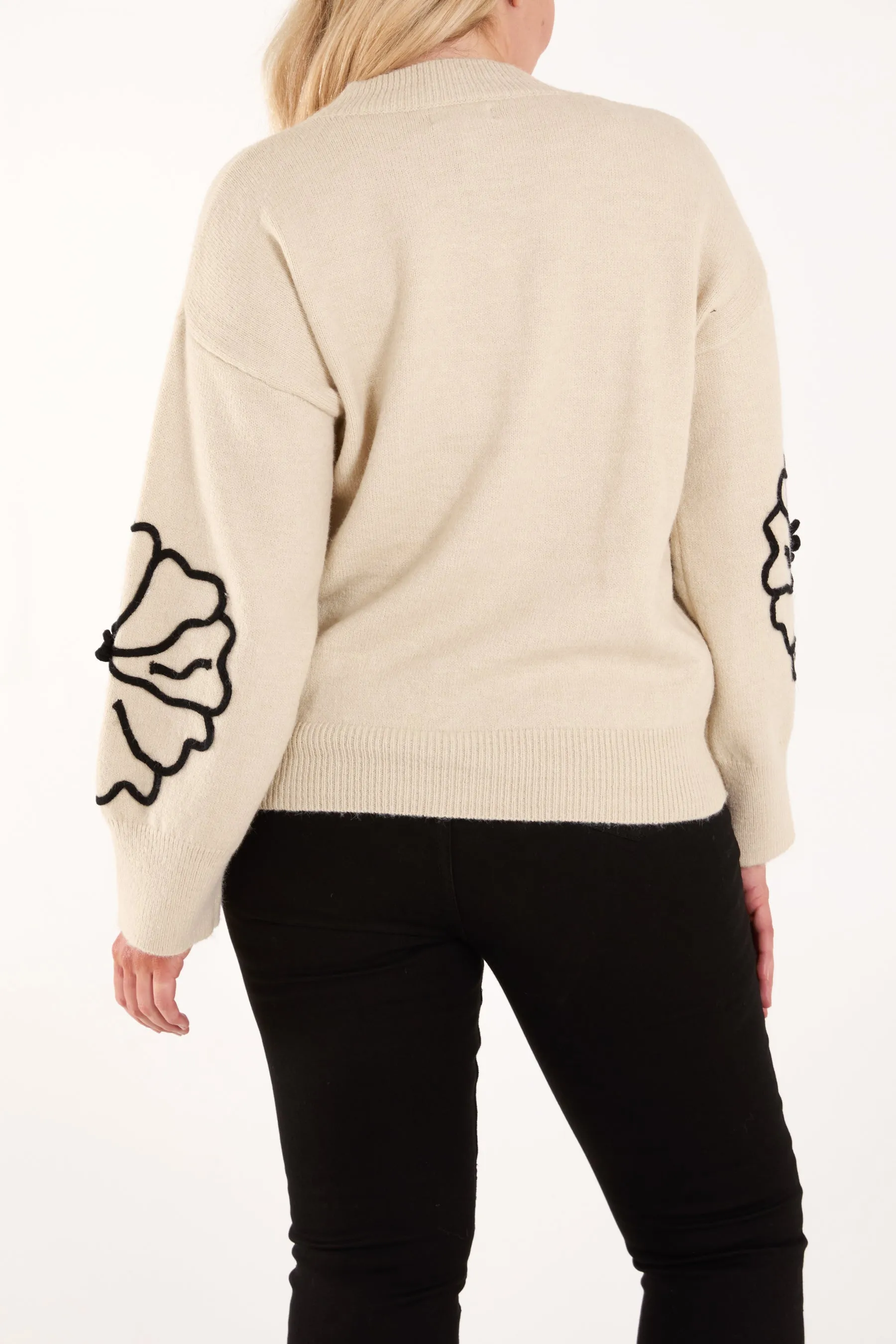 Large Flower Embroidery Jumper sold by Blue Vanilla product image thumbnail 3