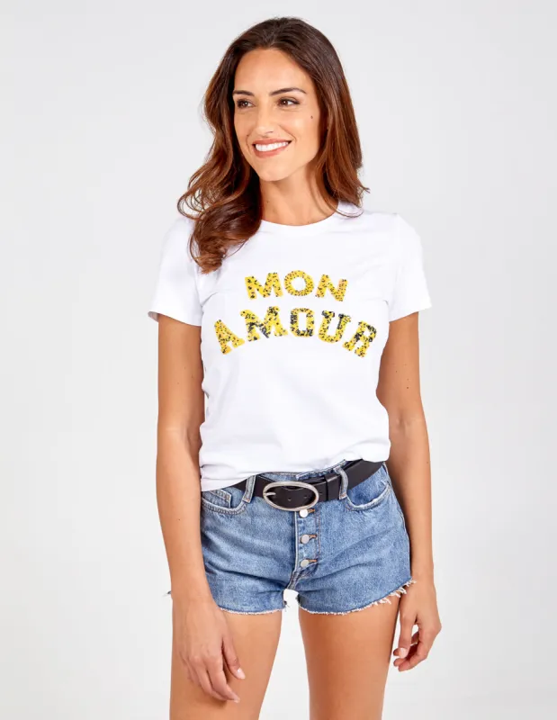 Mon Amour Sequin T Shirt sold by Blue Vanilla