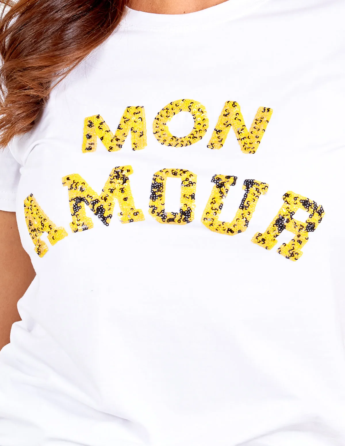Mon Amour Sequin T Shirt sold by Blue Vanilla product image thumbnail 2
