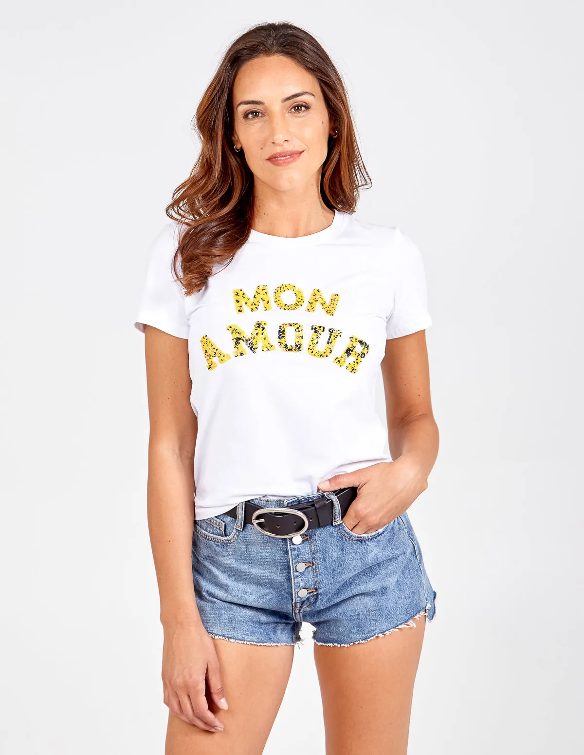 Mon Amour Sequin T Shirt sold by Blue Vanilla product image thumbnail 3