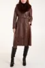 Faux Fur PU Longline Coat sold by Blue Vanilla