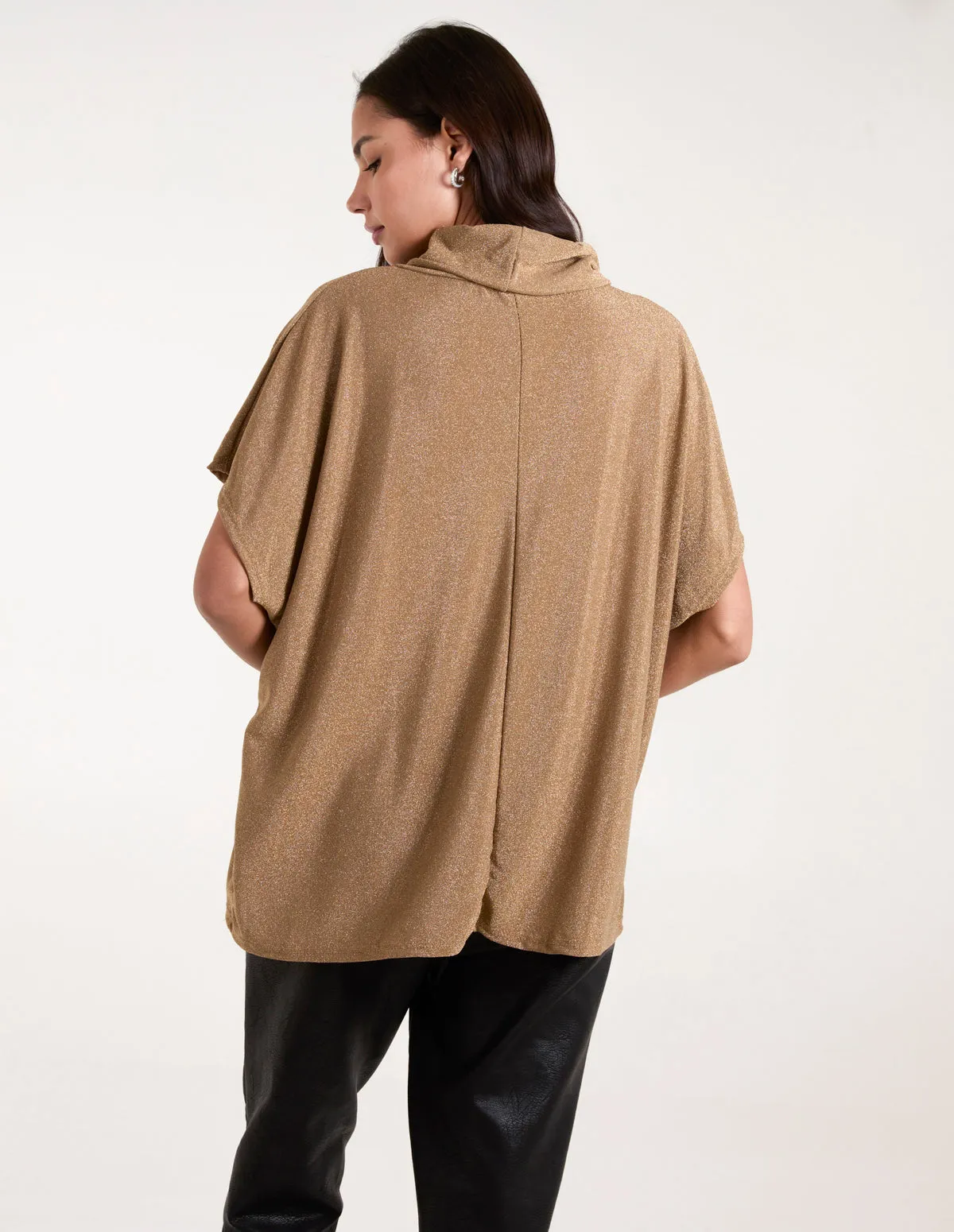 Roll Neck Oversize Lurex Top sold by Blue Vanilla product image thumbnail 4