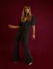 Lurex Belted Waist Flared Jumpsuit sold by Blue Vanilla