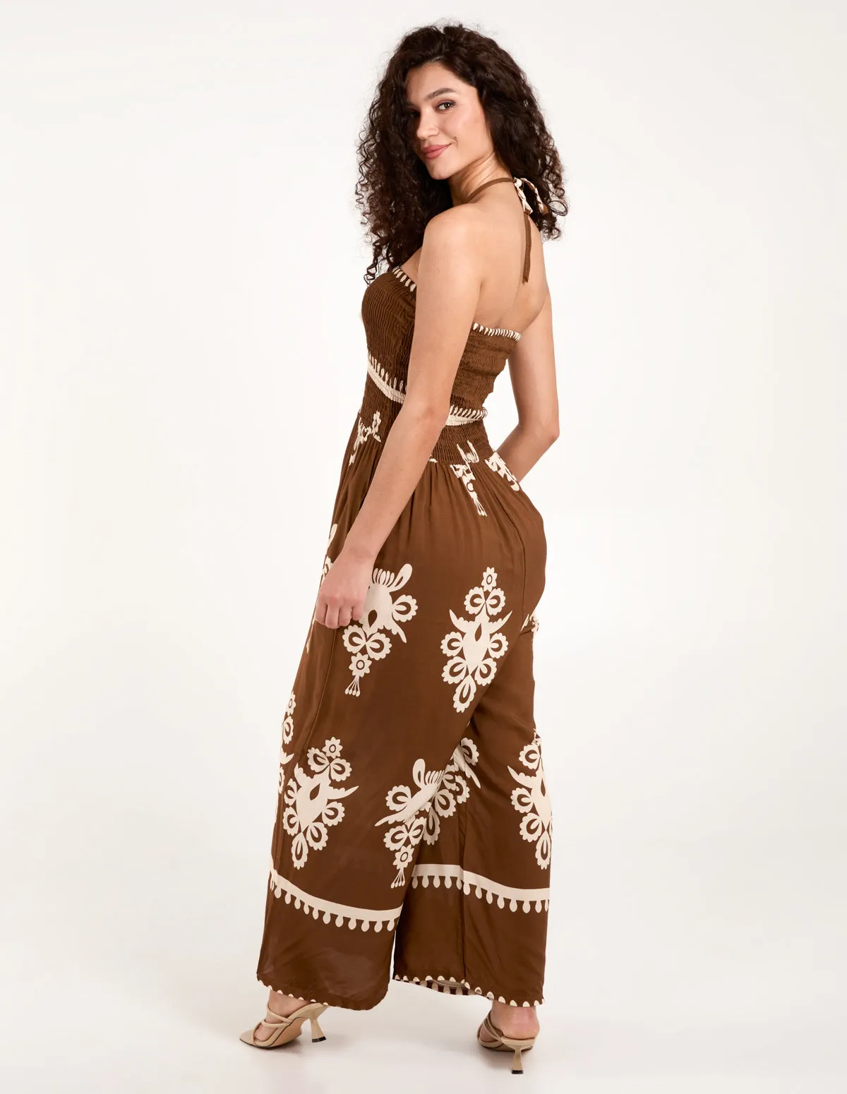 Strapless Bardot Elasticated Jumpsuit With Pocket sold by Blue Vanilla product image thumbnail 4