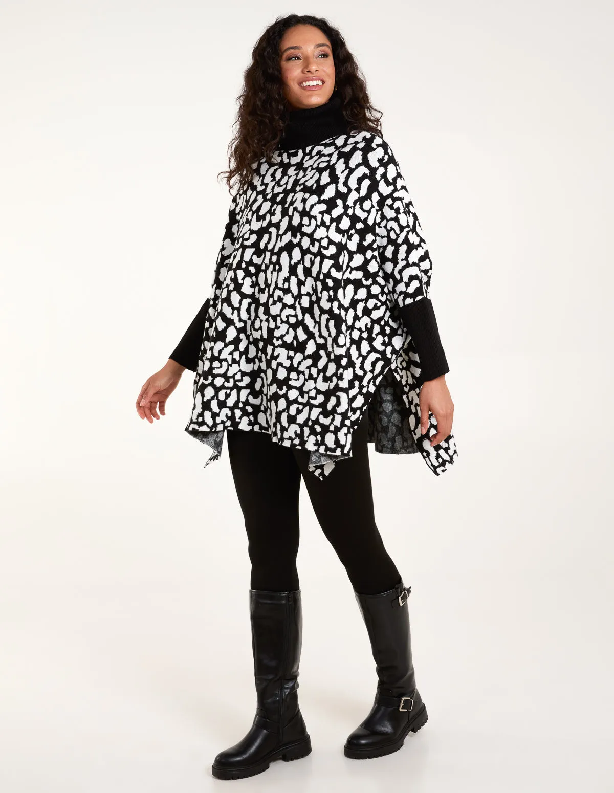 Animal Print Roll Neck Jumper sold by Blue Vanilla