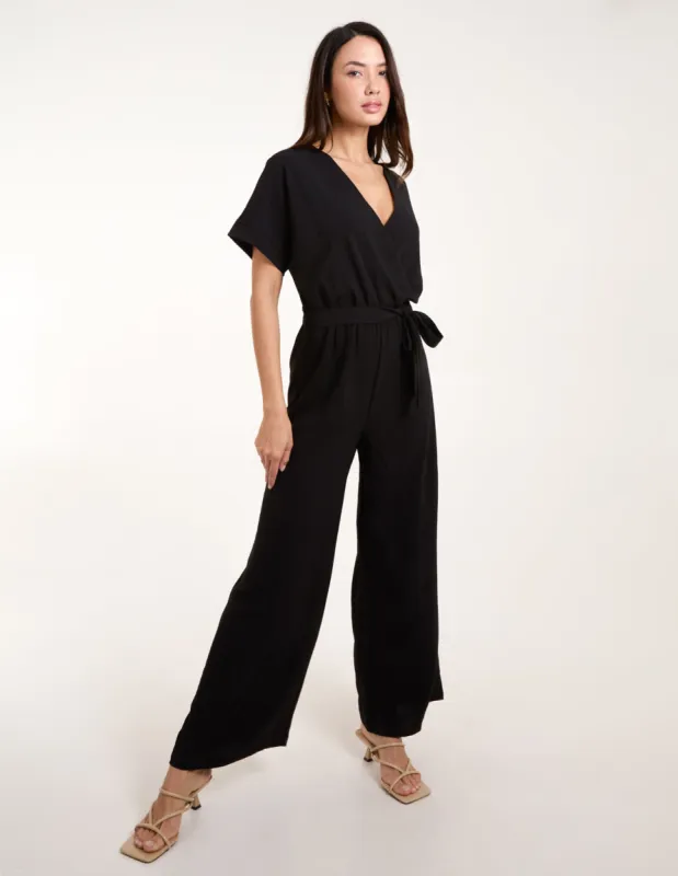 Wrap Belted Jumpsuit sold by Blue Vanilla