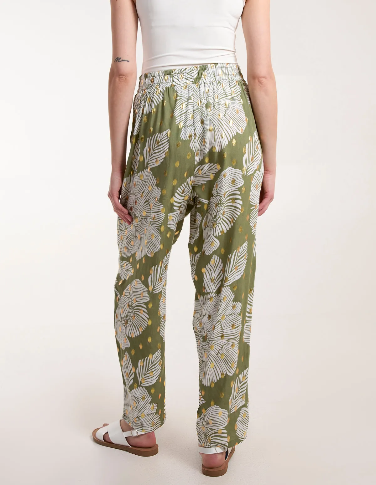 Gold Foil Printed Trousers sold by Blue Vanilla product image thumbnail 4