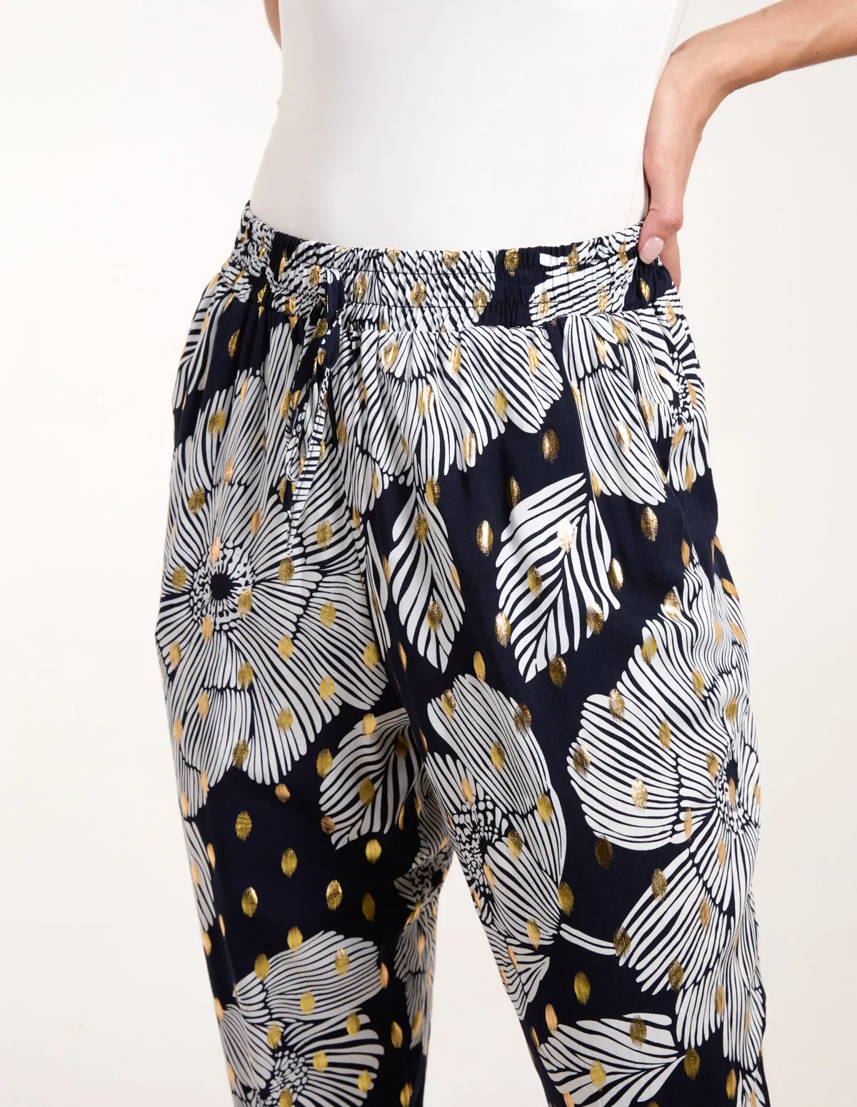Gold Foil Printed Trousers sold by Blue Vanilla product image thumbnail 3