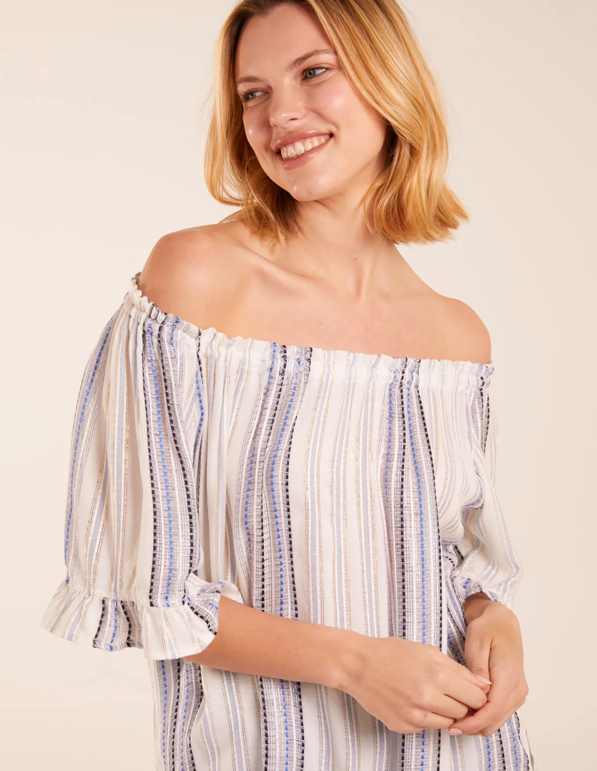Lurex Strip Bardot Top sold by Blue Vanilla product image thumbnail 3