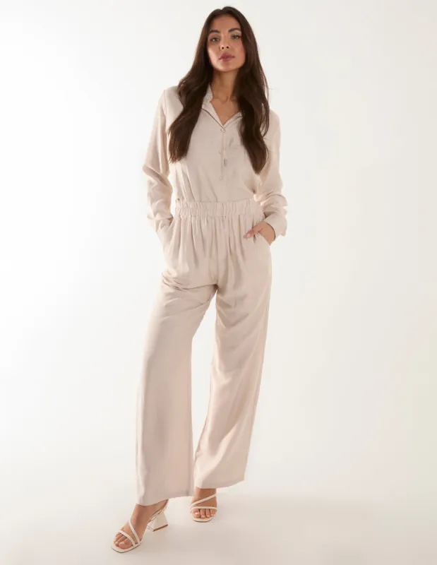Linen Shirt and Flare Trouser Set sold by Blue Vanilla