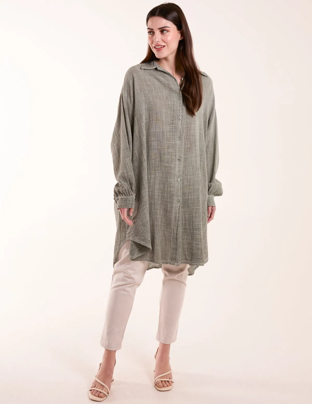 Linen Oversized Shirt sold by Blue Vanilla product image thumbnail 3