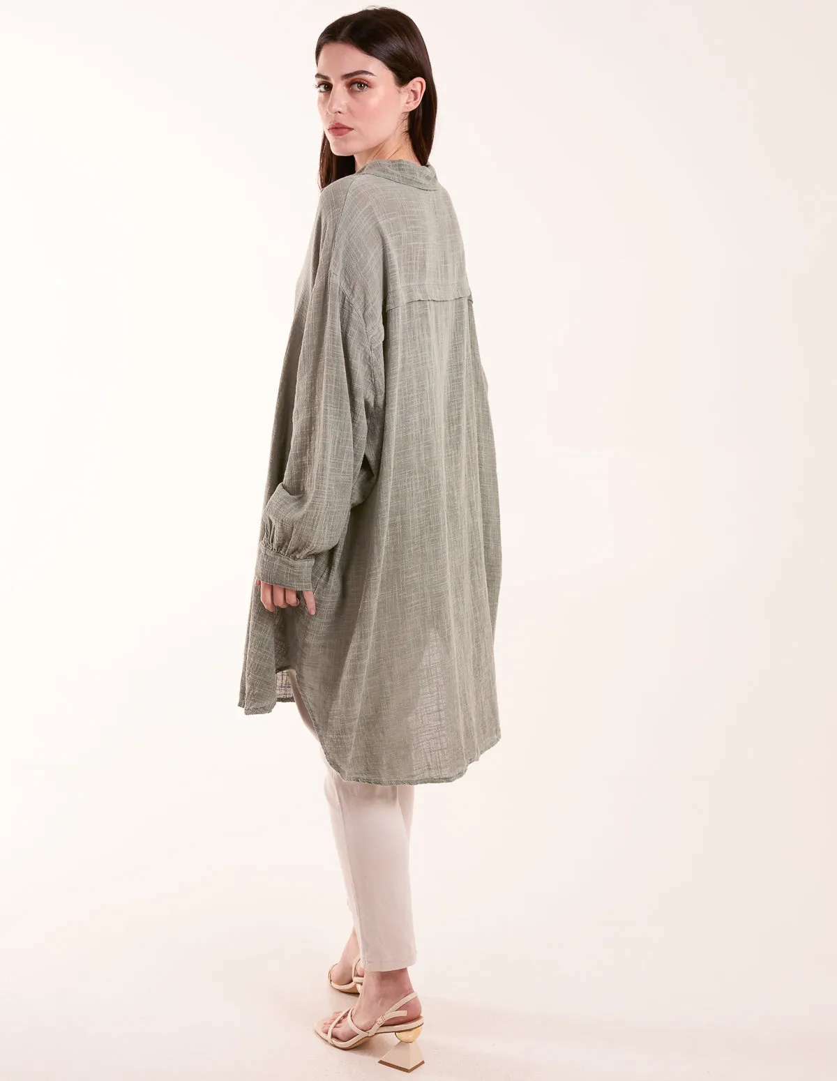 Linen Oversized Shirt sold by Blue Vanilla product image thumbnail 4