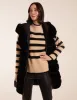 Faux Fur Detail Belted Gilet sold by Blue Vanilla