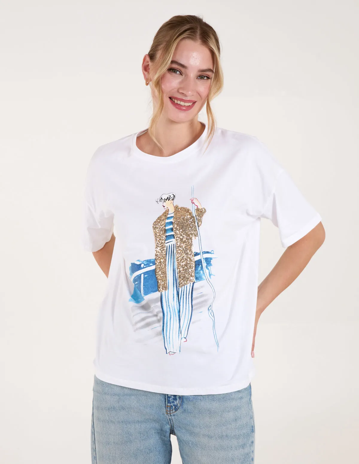 Sequin Cruise T-Shirt sold by Blue Vanilla