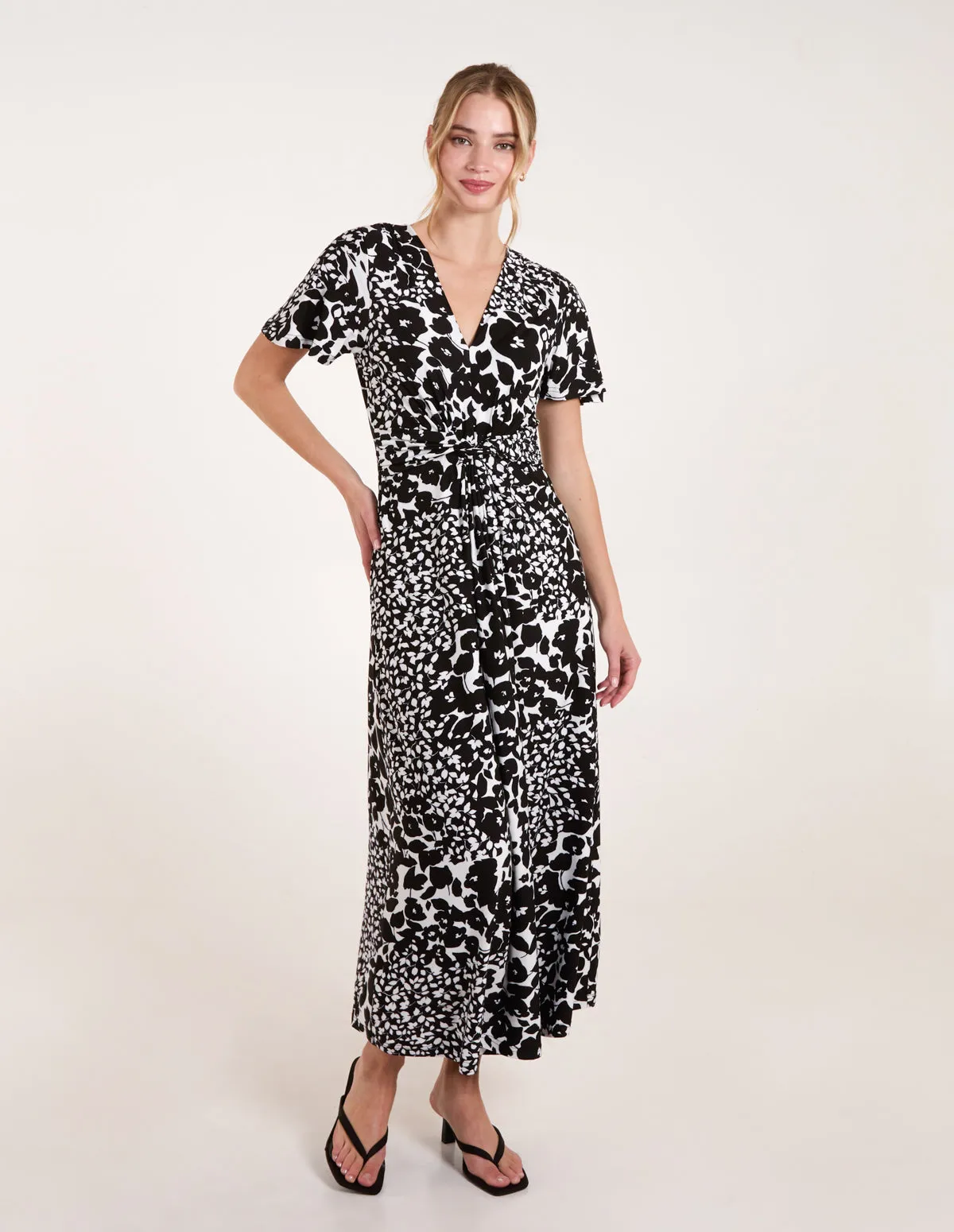 Twist Front Printed Maxi Dress sold by Blue Vanilla product image thumbnail 3