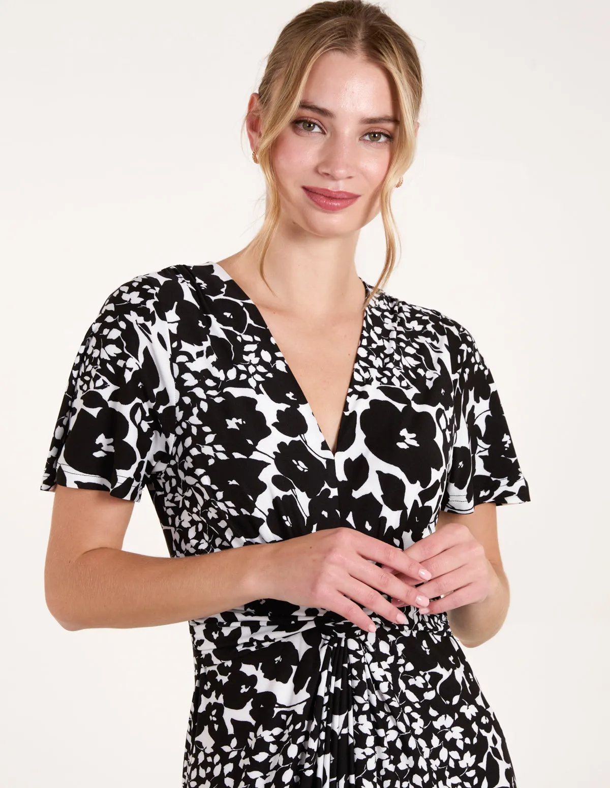 Twist Front Printed Maxi Dress sold by Blue Vanilla product image thumbnail 2