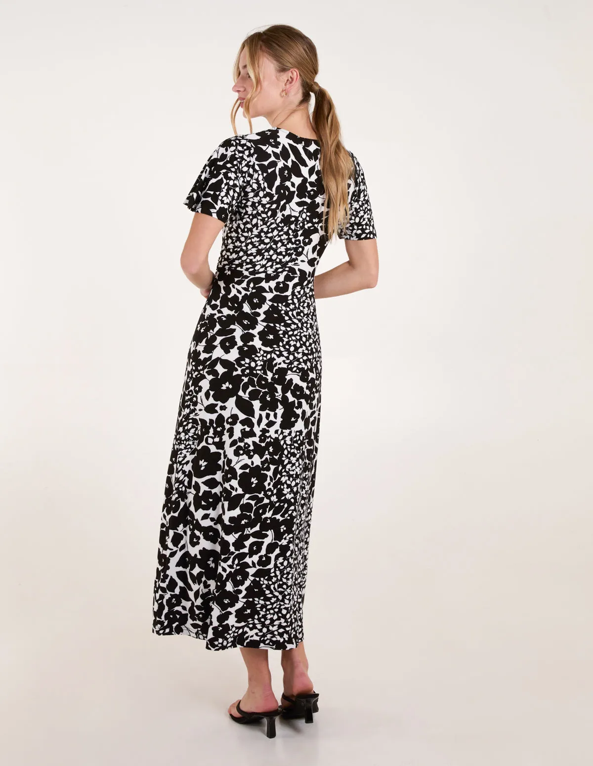 Twist Front Printed Maxi Dress sold by Blue Vanilla product image thumbnail 4