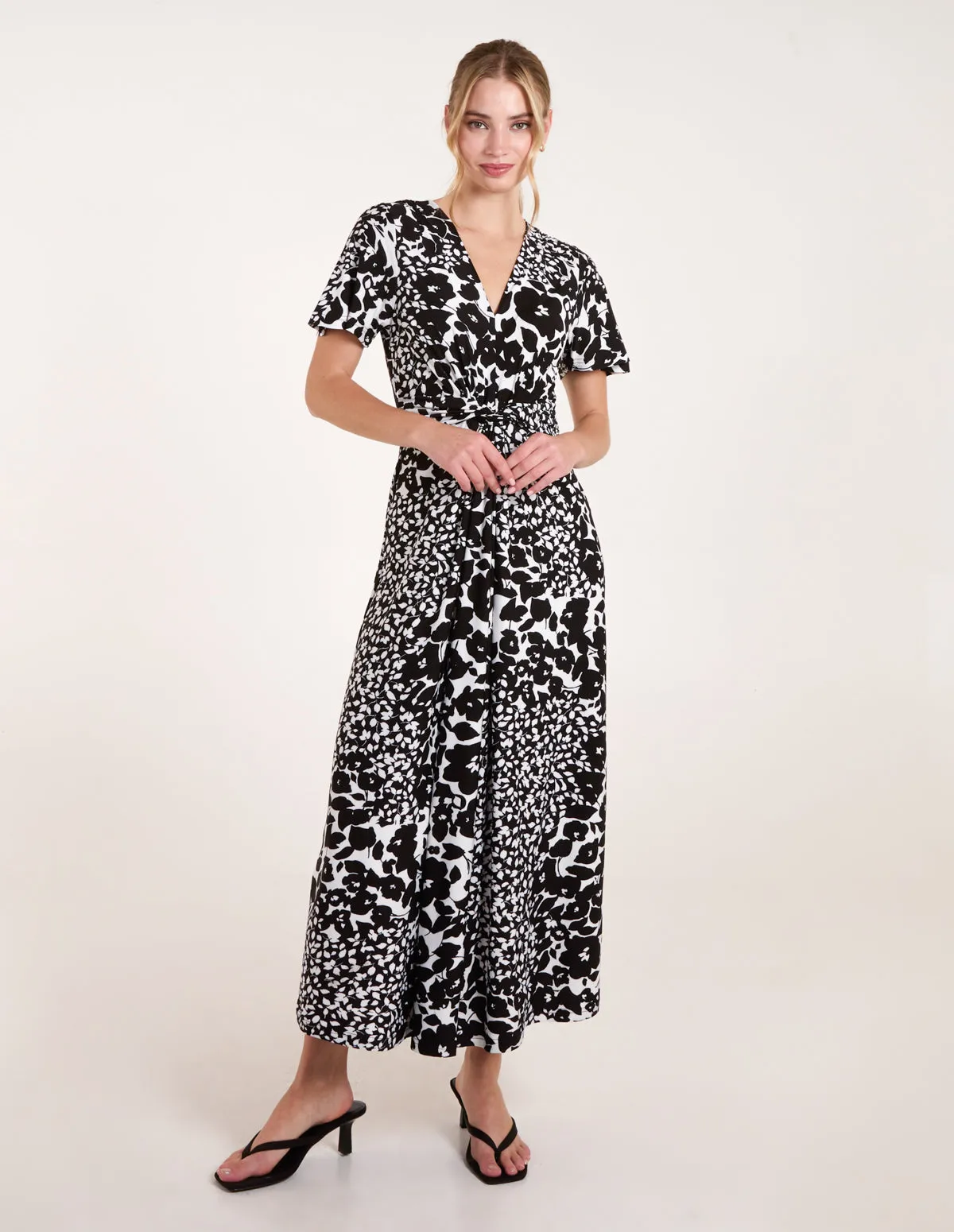 Twist Front Printed Maxi Dress sold by Blue Vanilla