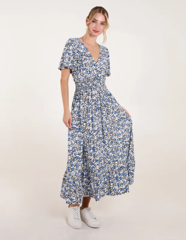 Floral Wrap Front Maxi Dress sold by Blue Vanilla