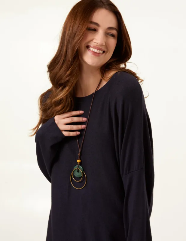 Soft Knit Long Sleeve Jumper With Necklace sold by Blue Vanilla